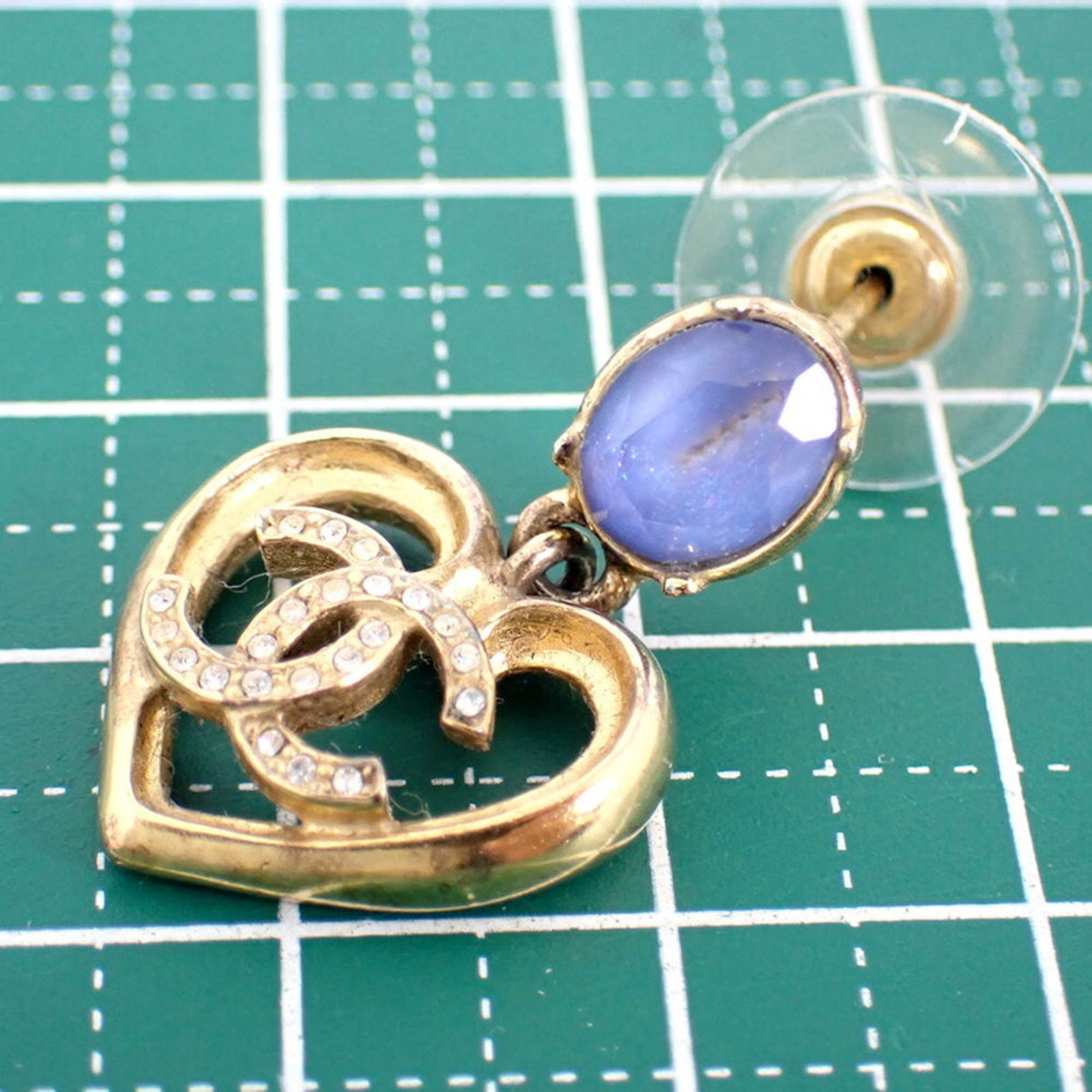 Brass Chanel Stud Earrings - 9