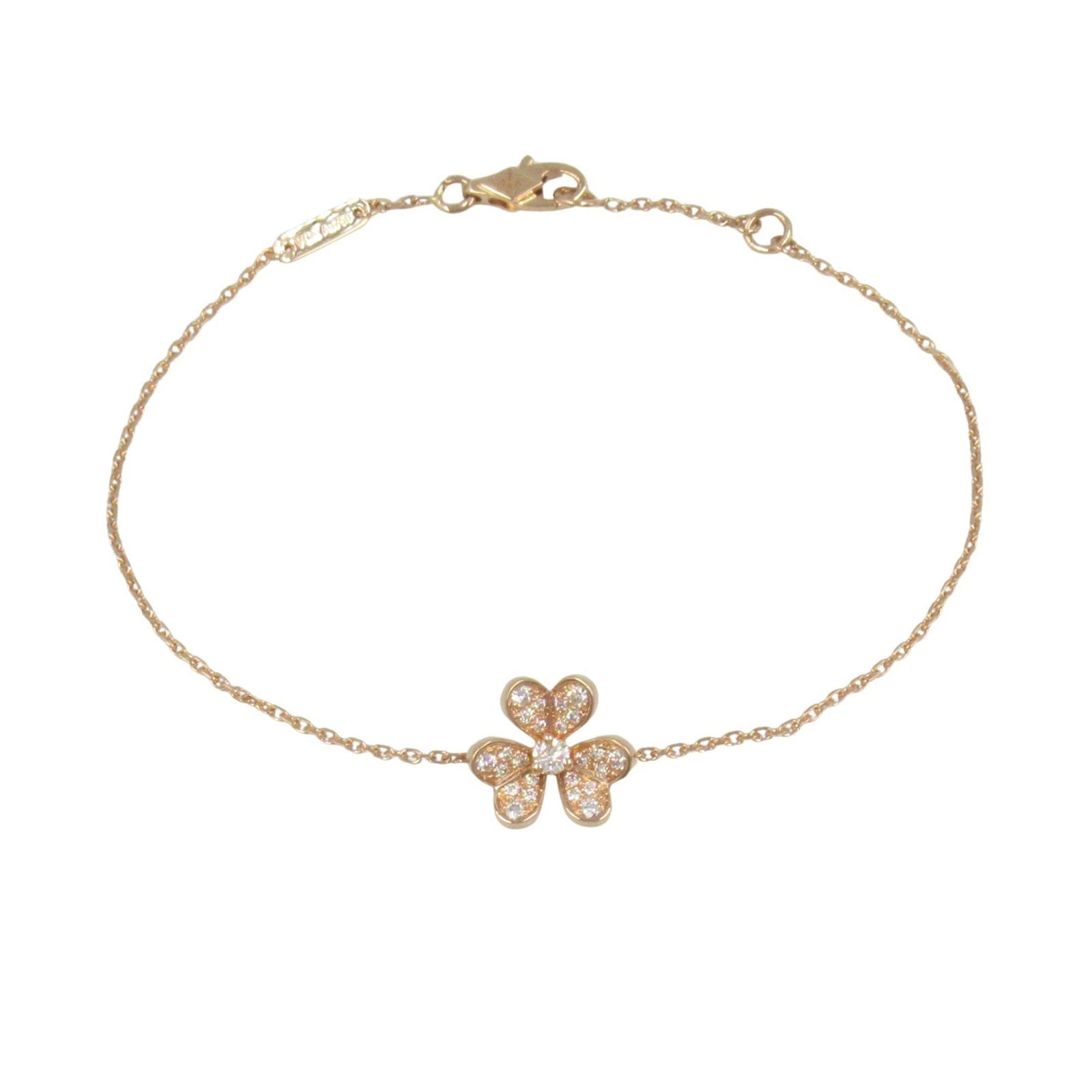 (18K) Van Cleef & Arpels Charm Bracelet Pink Gold: (18K) Van Cleef & Arpels Charm Bracelet Pink Gold This listing features (18K) Van Cleef & Arpels Charm Bracelet Pink Gold. Item specifics are provided below. Item Specifics: Brand: Van Cleef &