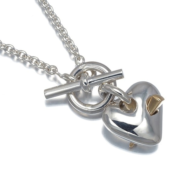 Gold Hermes Necklace Heart Arrow 925 Sterling Silver/ 18K 750 Yellow: Gold Hermes Necklace Heart Arrow 925 Sterling Silver/ 18K 750 Yellow This listing features Gold Hermes Necklace Heart Arrow 925 Sterling Silver/ 18K 750 Yellow. Item specifics are provided below. 