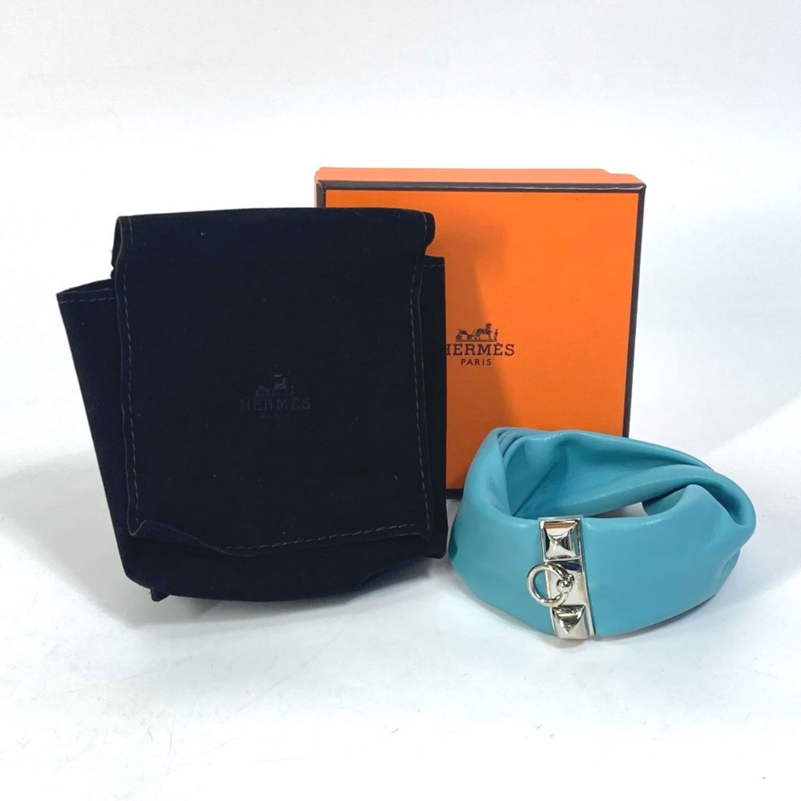 Leather Hermes Charm Bracelet - 9