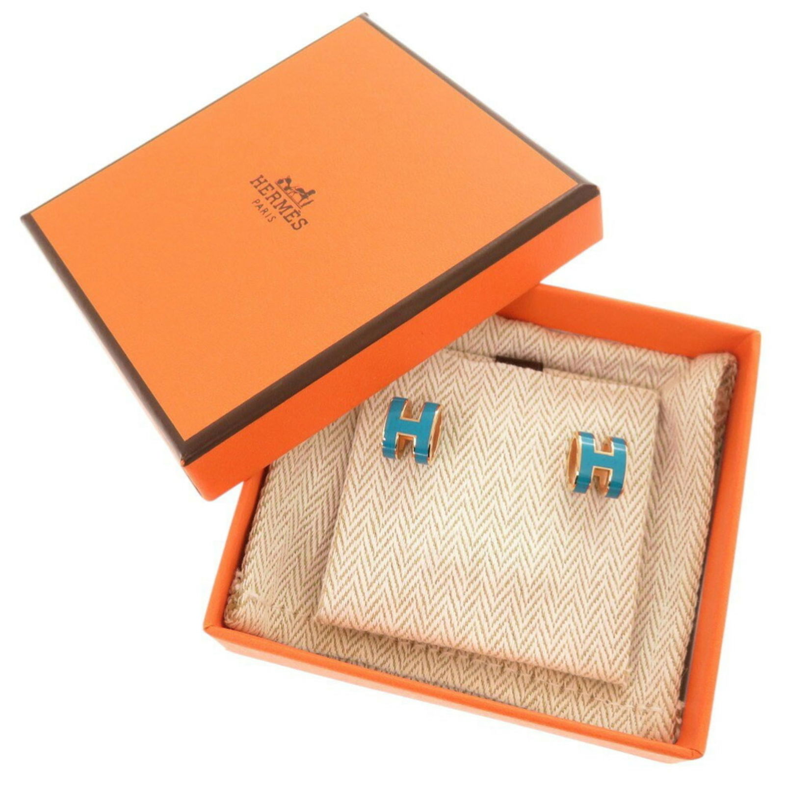 Metal Hermes Stud Earrings - 3