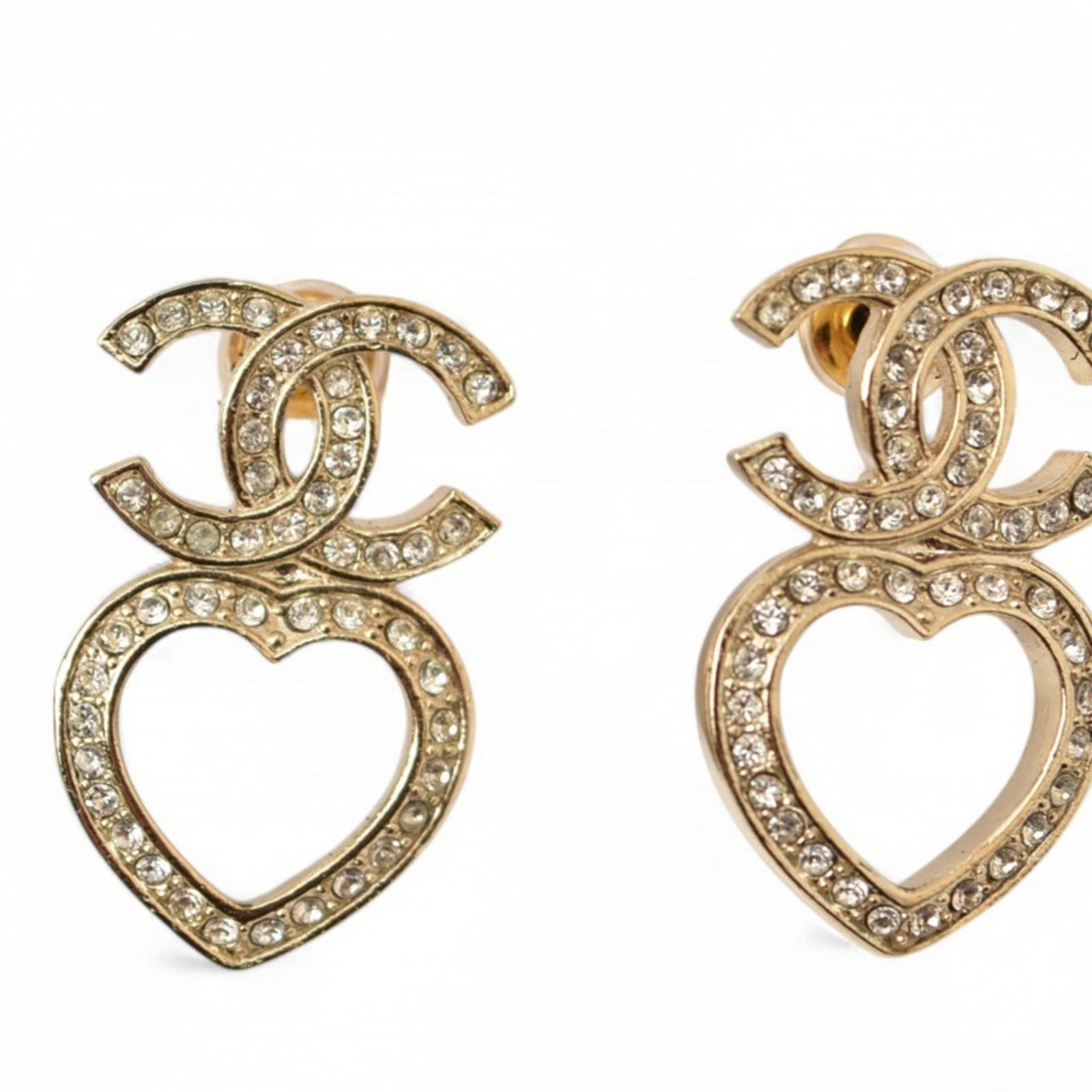 Plating Chanel Stud Earrings Gold - 2