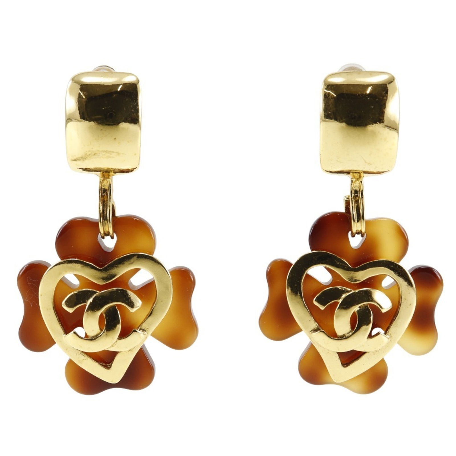 Plastic - Chanel Clip Earrings Gold Plating (1 of 10)