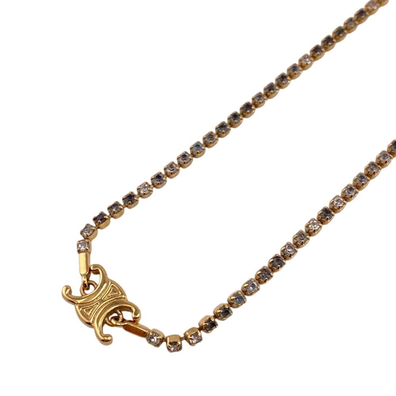 Gold CELINE Sparkle Triomphe Necklace High Chain: Gold CELINE Sparkle Triomphe Necklace High Chain This listing features Gold CELINE Sparkle Triomphe Necklace High Chain. Item specifics are provided below. Item Specifics: Brand: Celine Necklace Type: