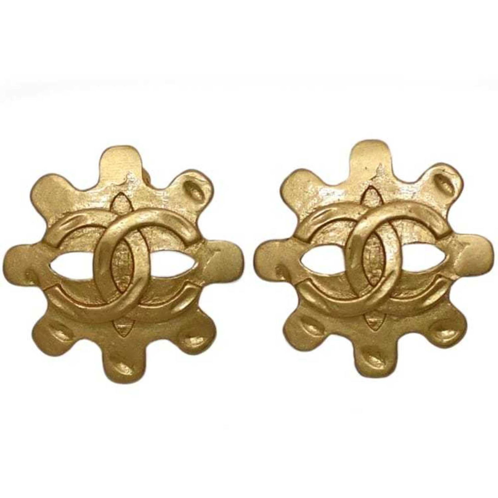 Plating Chanel Clip Earrings Gold (1 of 11)