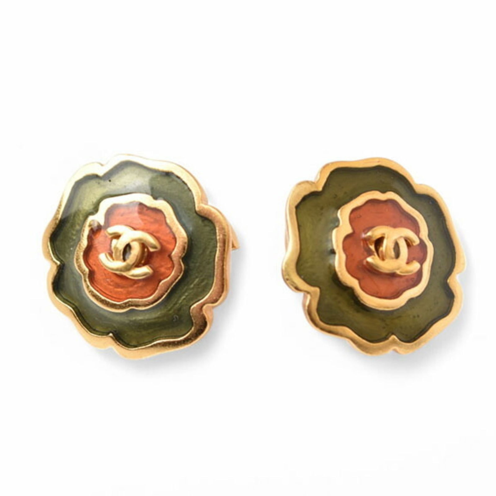 Plating Chanel Stud Earrings Gold - 2