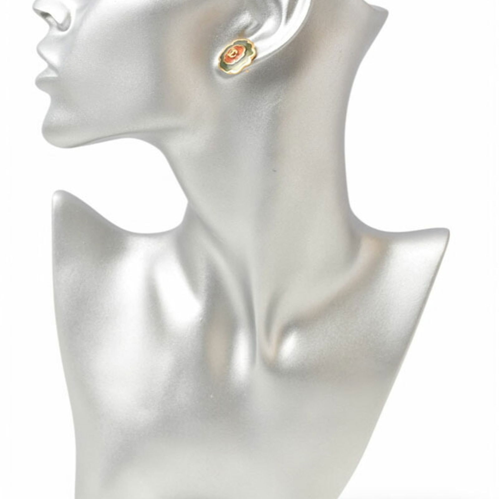 Plating Chanel Stud Earrings Gold - 5