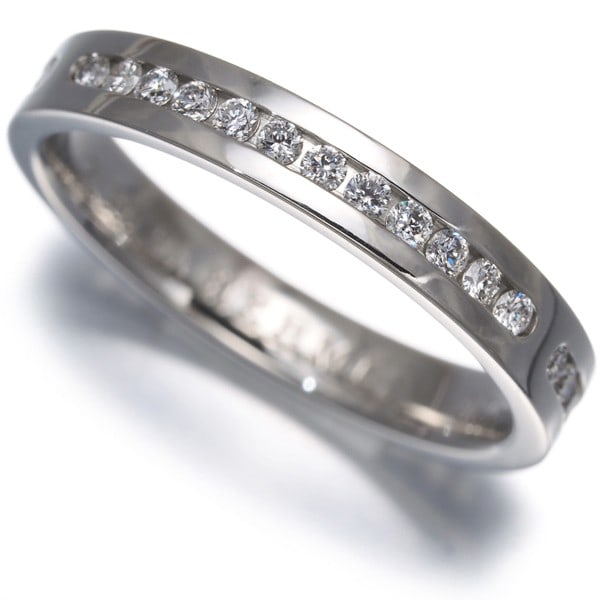 Platinum Hermes Ring Diamond Empreinte Full Eternity Eu50 950 (1 of 5)