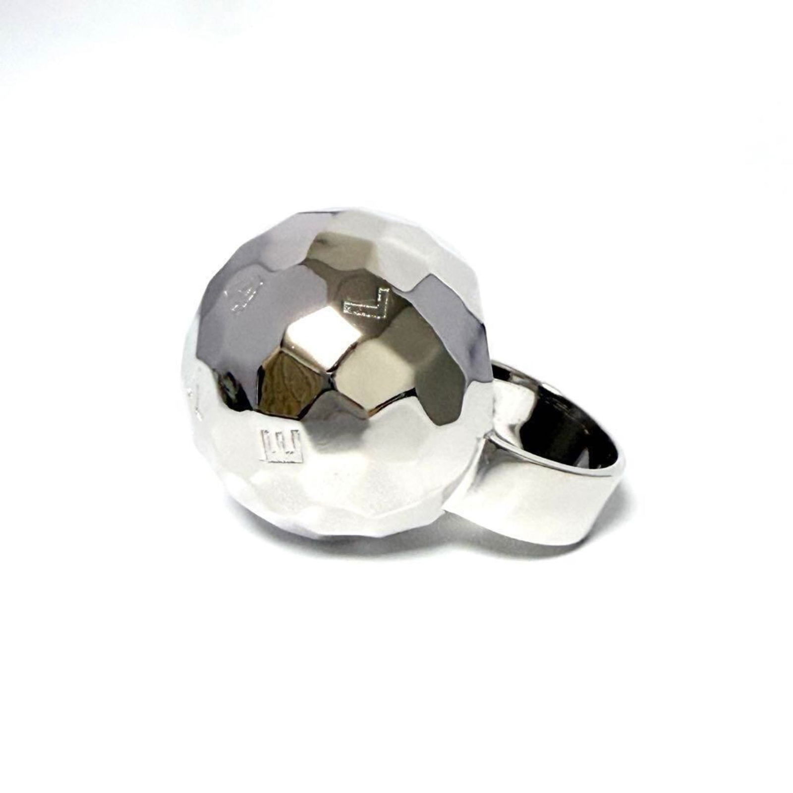 Silver Chanel Band Ring - 4