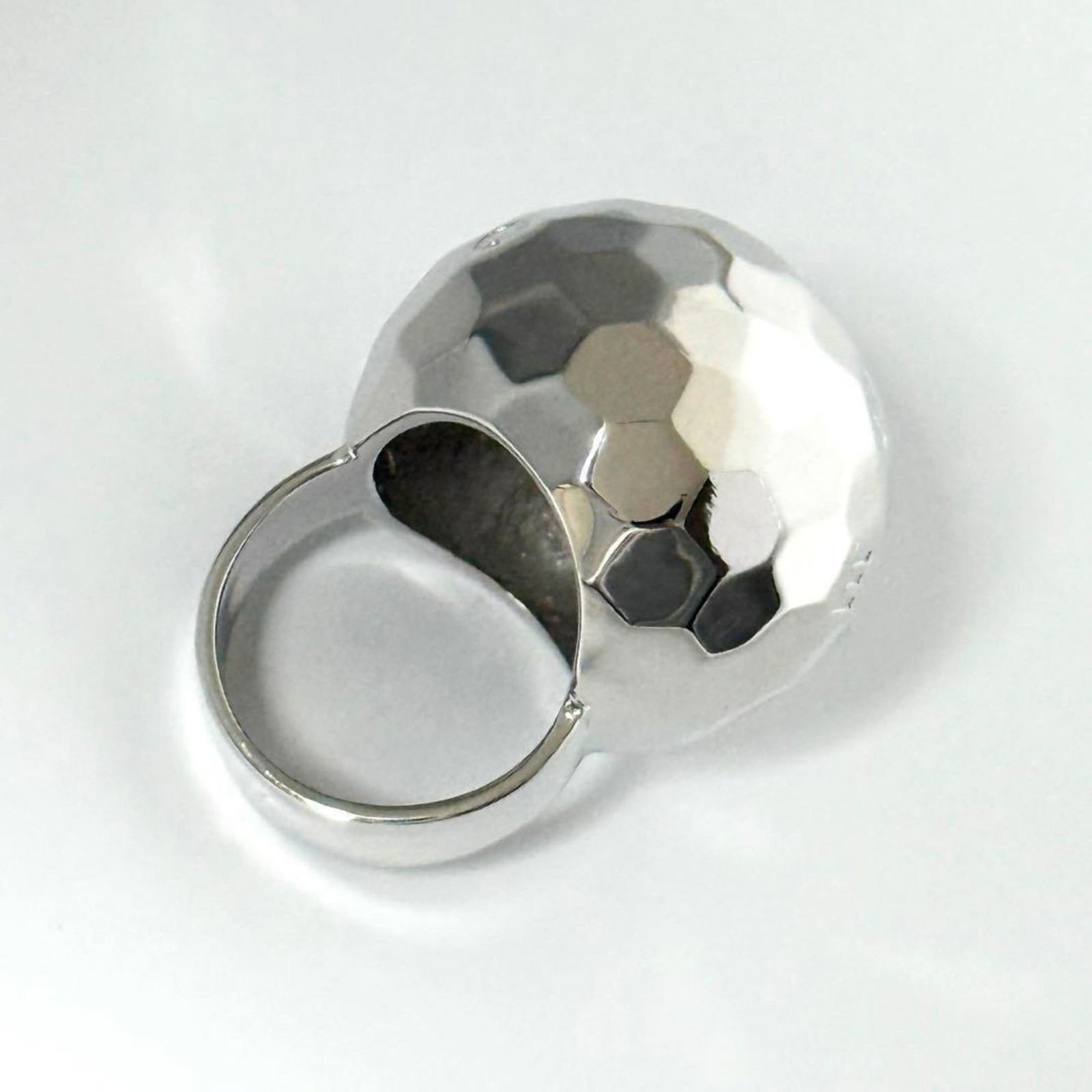 Silver Chanel Band Ring - 7