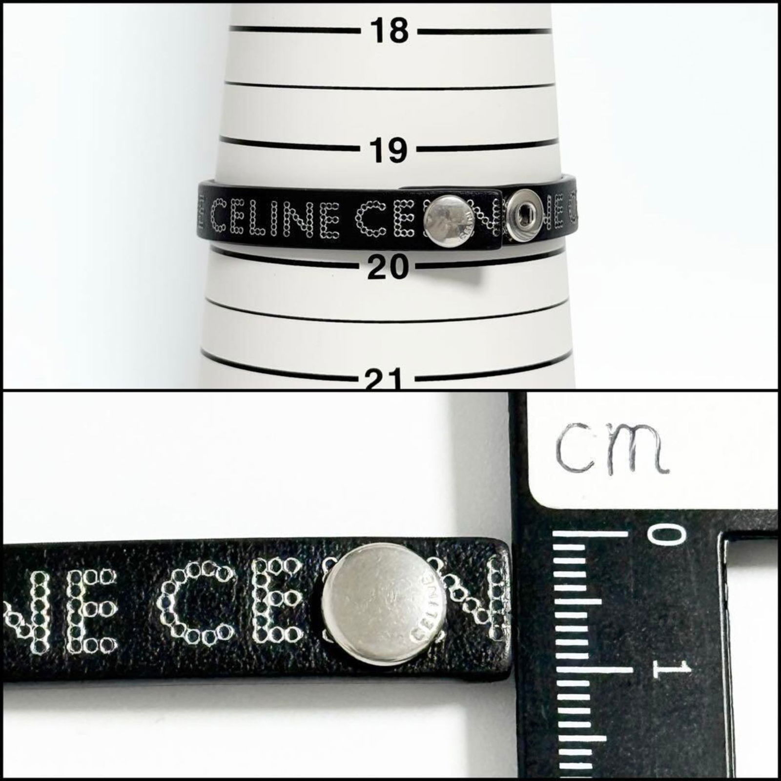 Leather Celine Charm Bracelet - 9