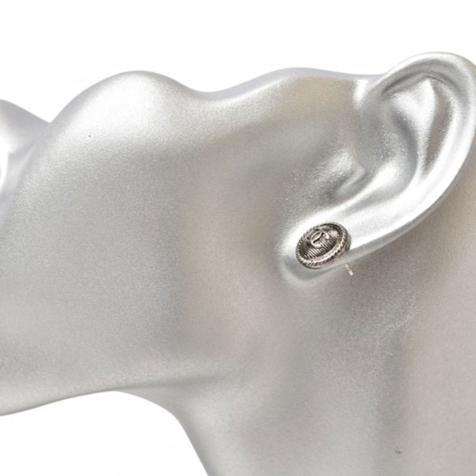 Plating Chanel Stud Earrings Gold - 5