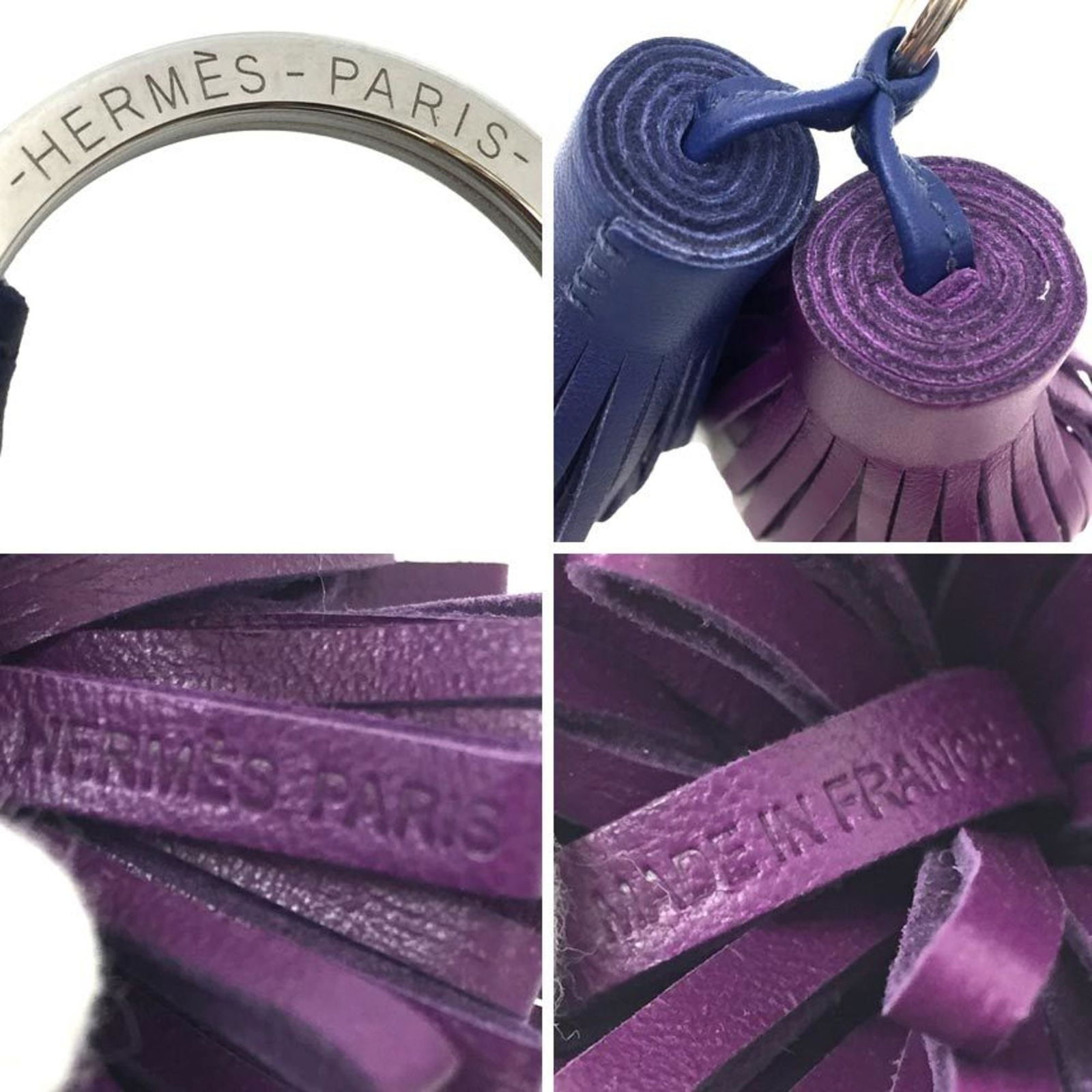 Leather Hermes Keyring Charm - 3