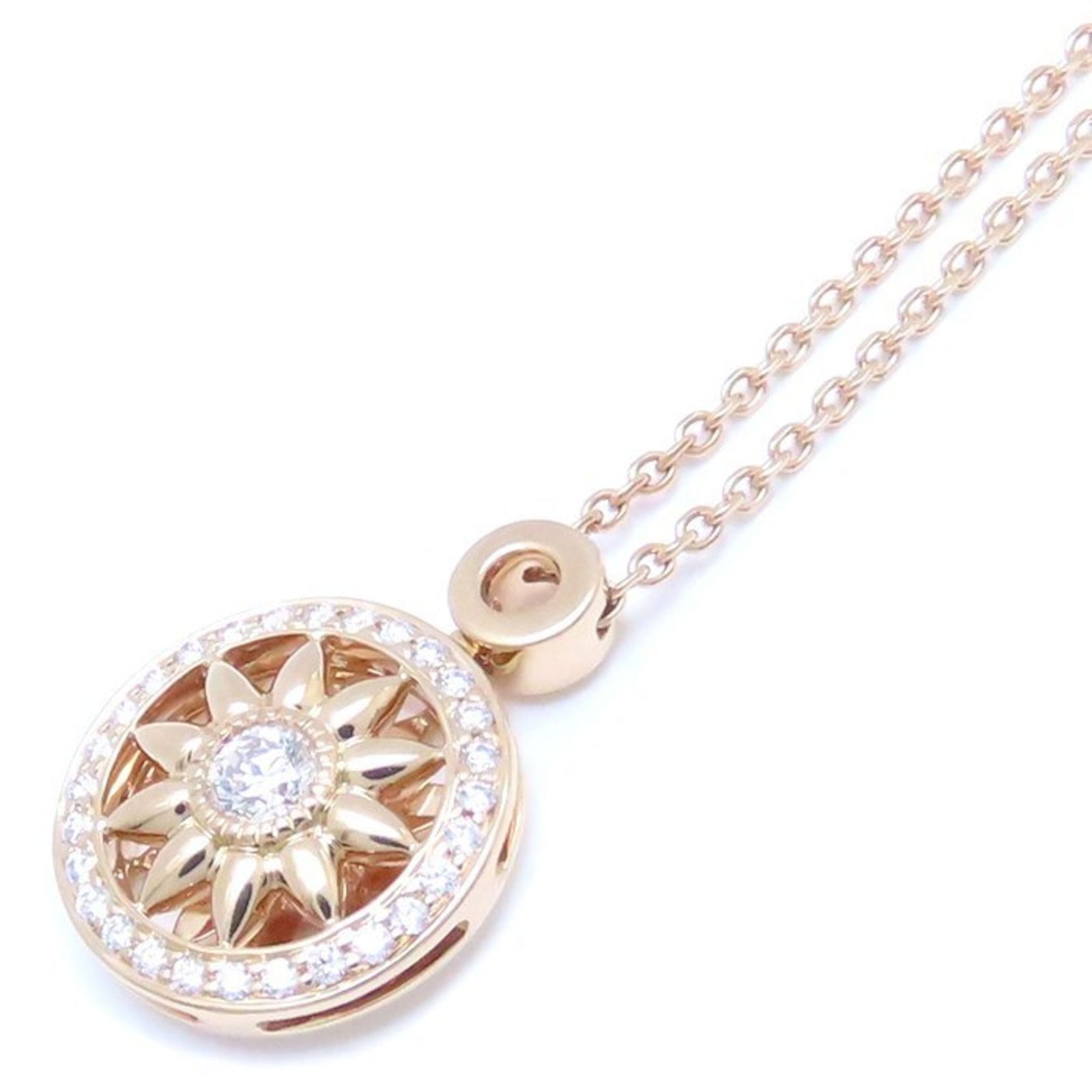 293548 HARRY WINSTON Harry Winston Gate Pendant Necklace Diamond 0.14ct PEDRRD1MWG 750PG Pink Gold (1 of 8)