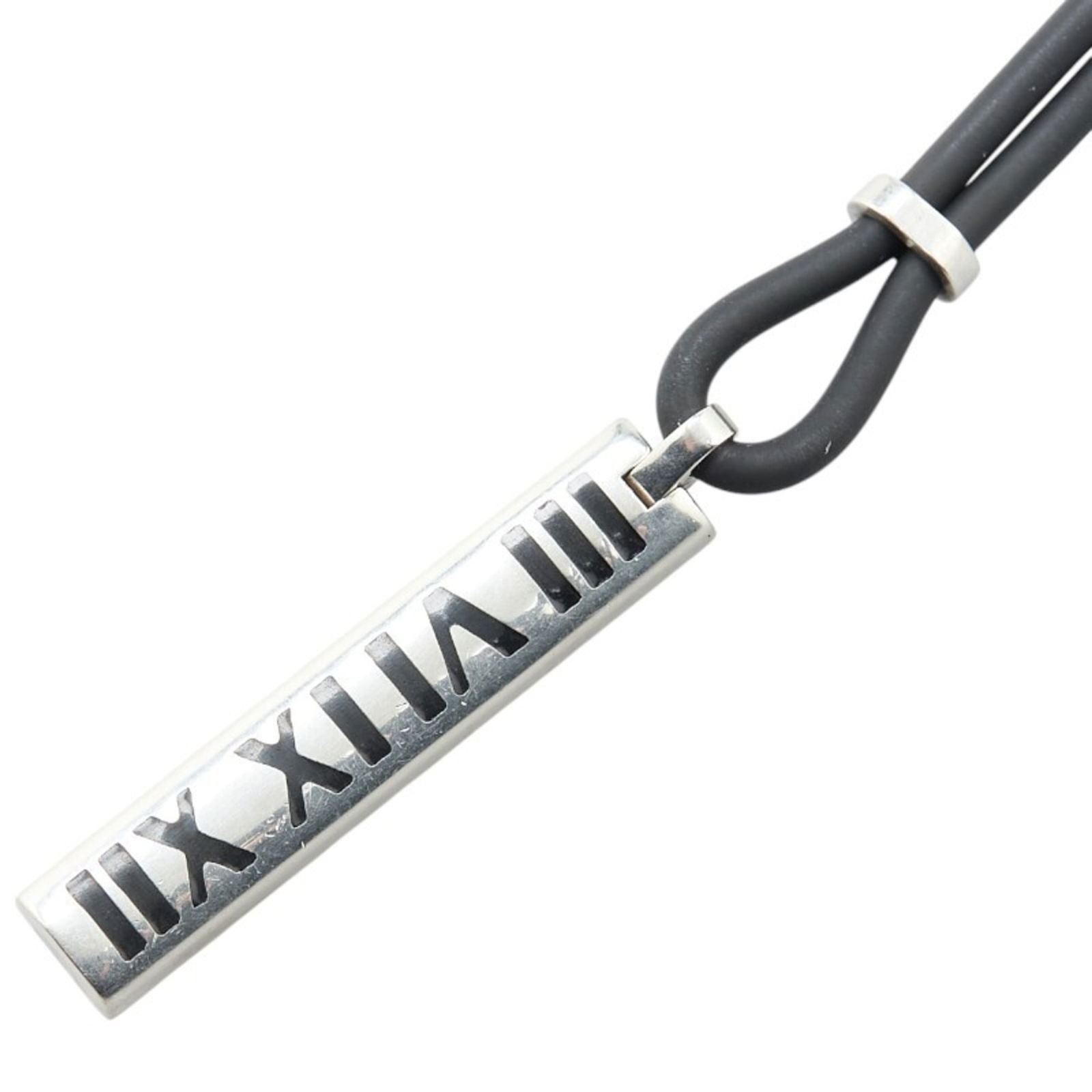 TIFFANY&Co. Tiffany Atlas Necklace Silver Black SV925 Rubber Women's: TIFFANY&Co. Tiffany Atlas Necklace Silver Black SV925 Rubber Women's This listing features TIFFANY&Co. Tiffany Atlas Necklace Silver Black SV925 Rubber Women's. Item specifics are provided below. 