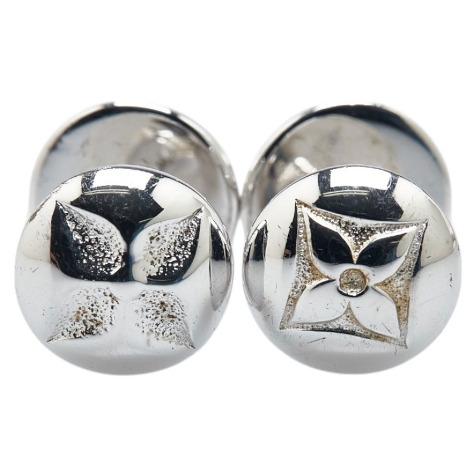 Silver 925 - Louis Vuitton Cufflinks Leather - 3