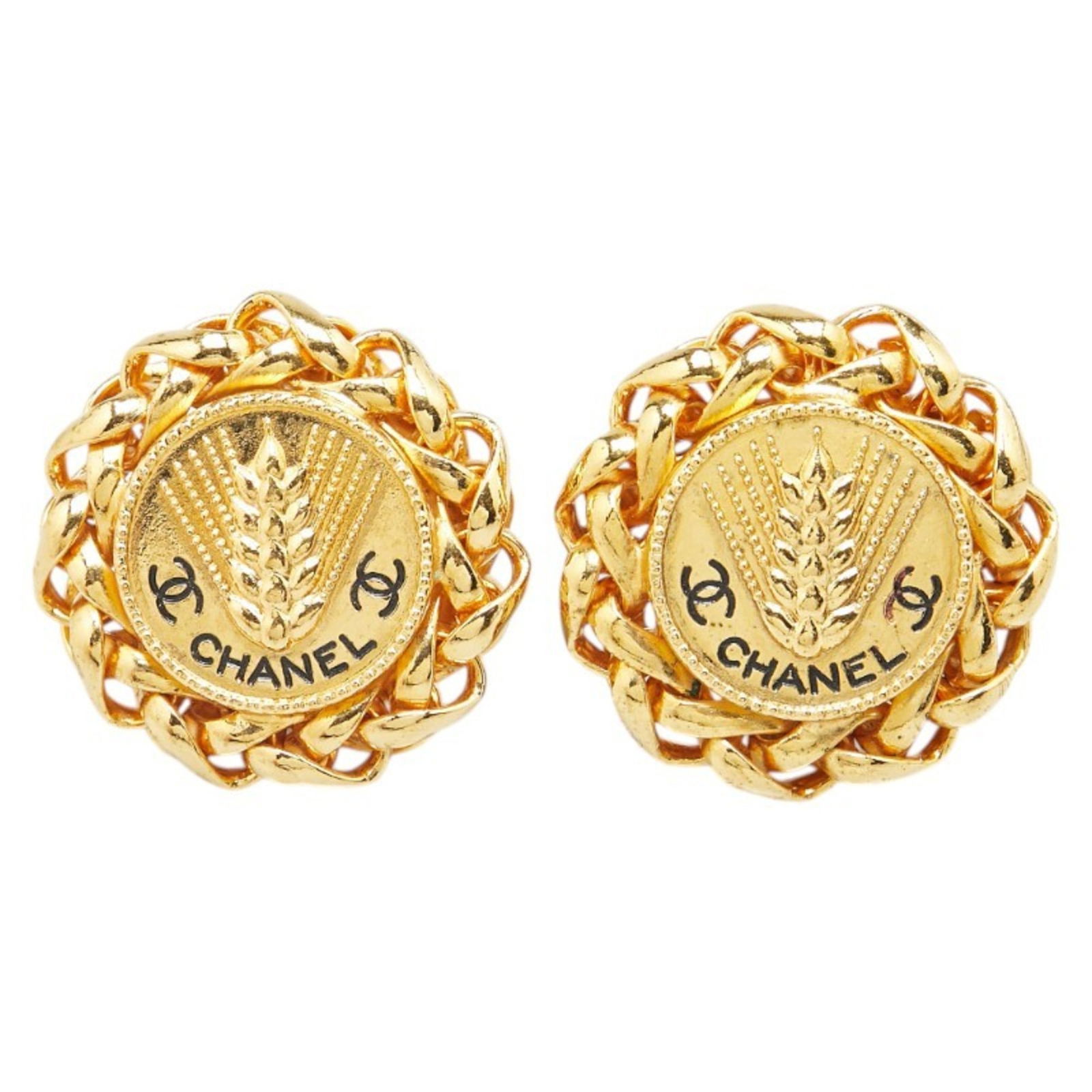 Plating Chanel Clip Earrings Gold - 2