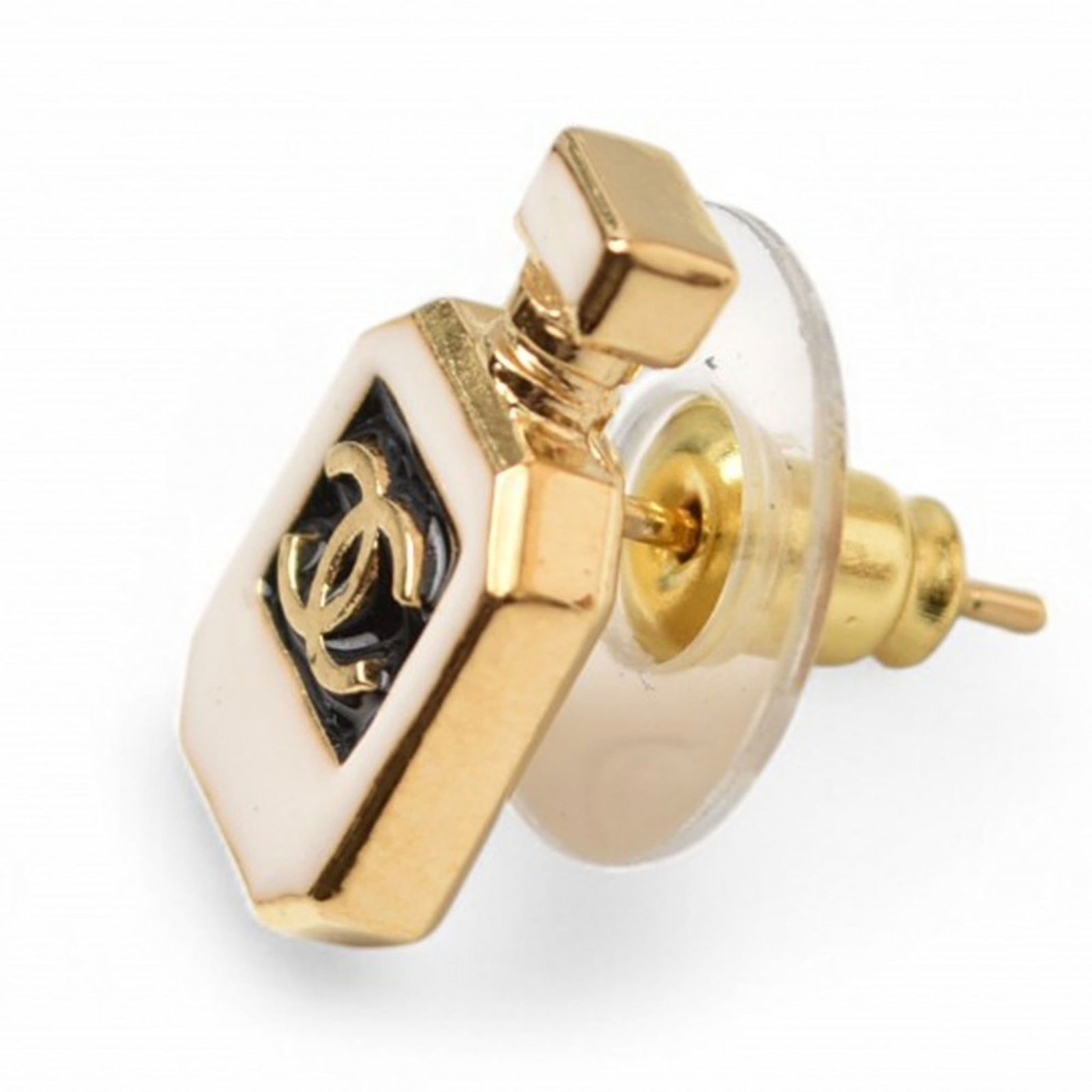Plating Chanel Stud Earrings Gold - 3