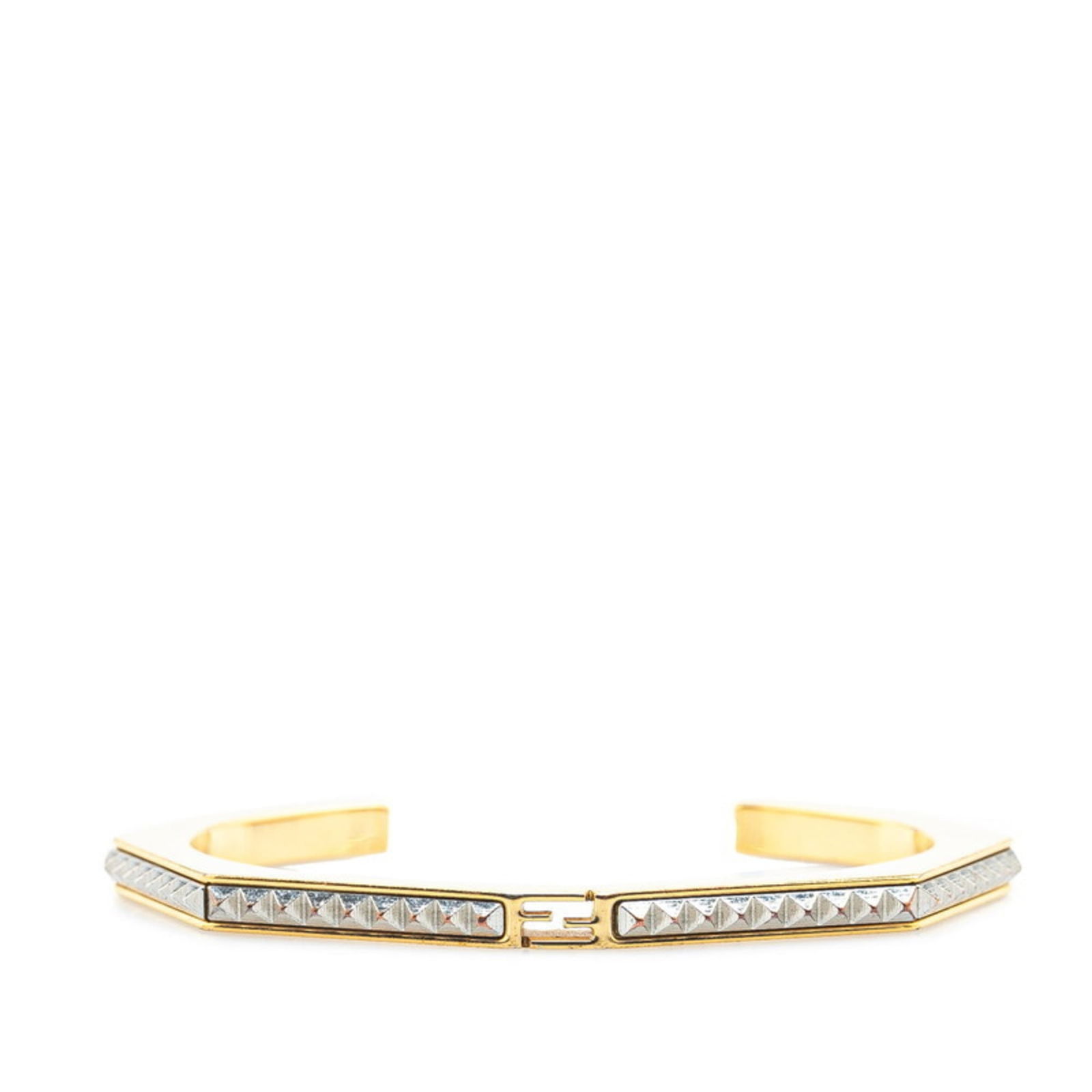 Metal Fendi Bangle: Metal Fendi Bangle This listing features Metal Fendi Bangle. Item specifics are provided below. Item Specifics: Brand: Fendi Type: Bangle Gender: Women Material: Metal Color: Gold, Silver Length: