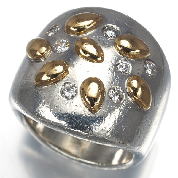 Silver Hermes Ring Diamond Gaucho Vintage Eu52 925 Sterling (1 of 5)