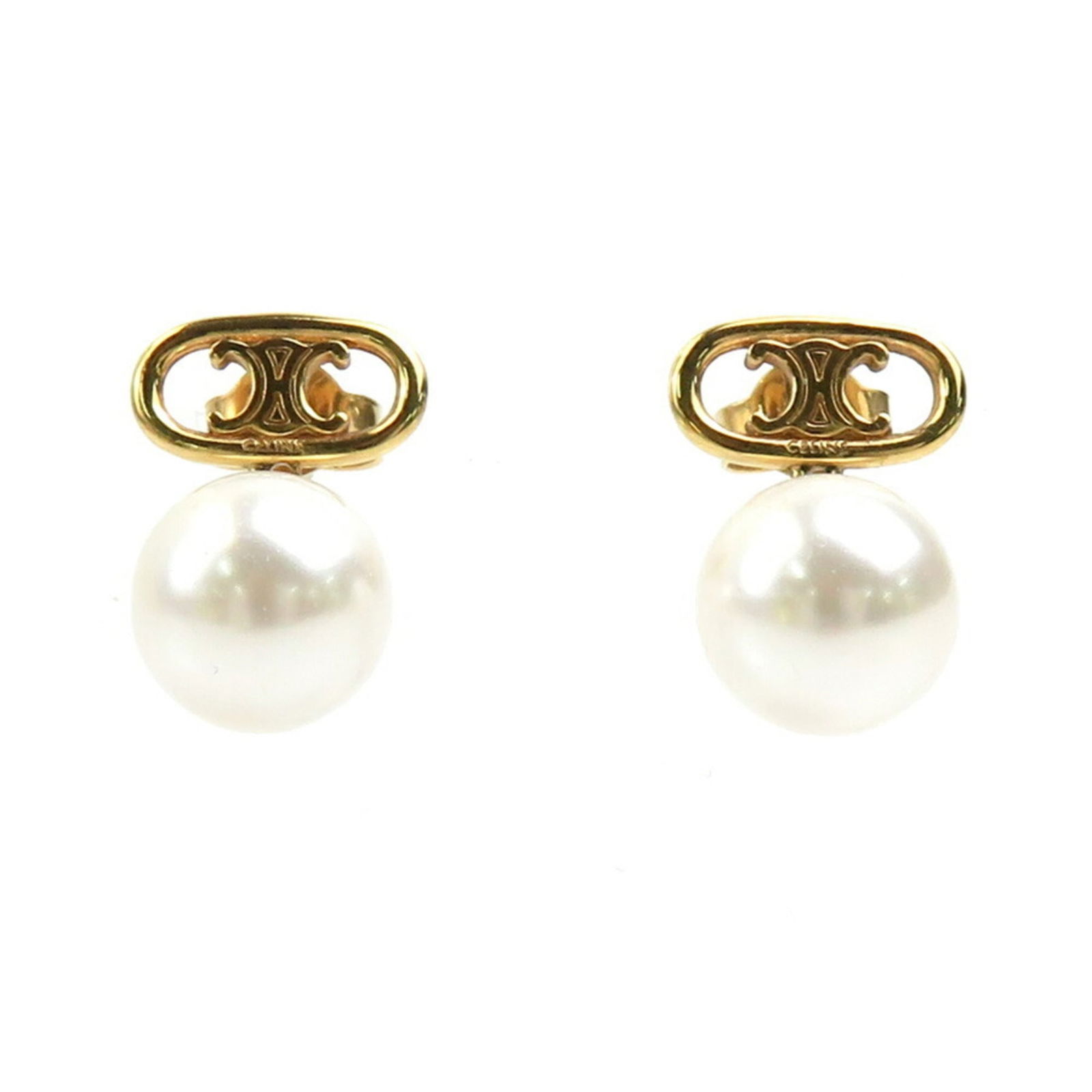 Metal - Celine Stud Earrings Artificial Pearl: Metal - Celine Stud Earrings Artificial Pearl This listing features Metal - Celine Stud Earrings Artificial Pearl. Item specifics are provided below. Item Specifics: Brand: Celine Type: Stud