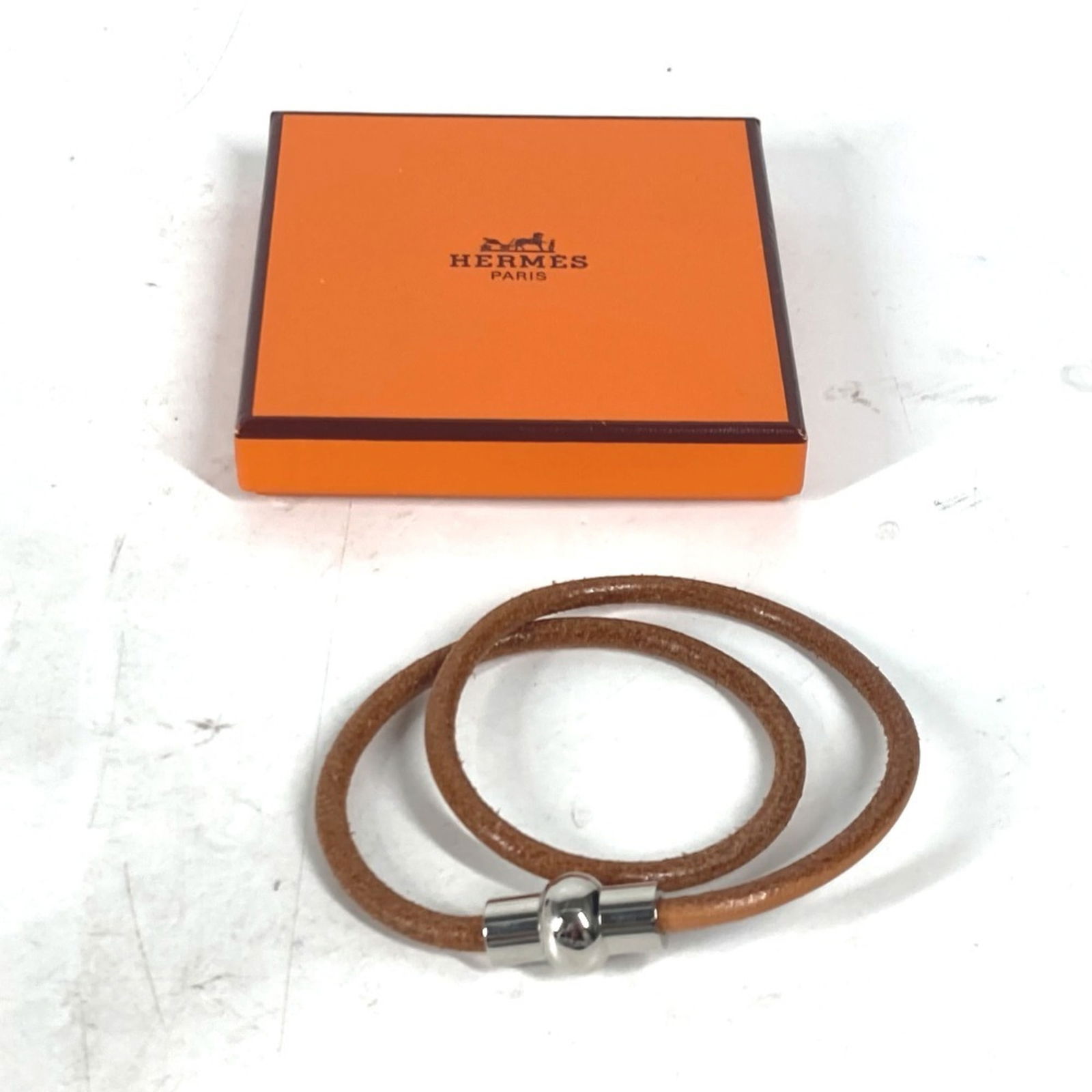 Leather Hermes Charm Bracelet - 10
