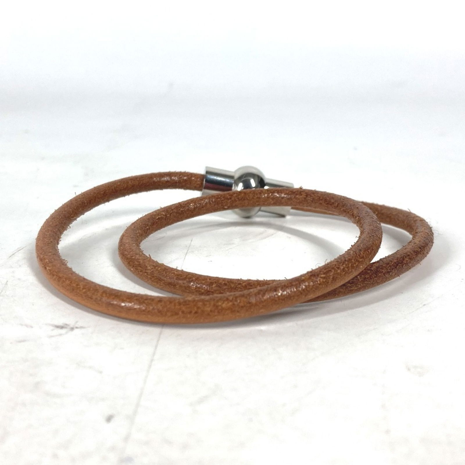 Leather Hermes Charm Bracelet - 7