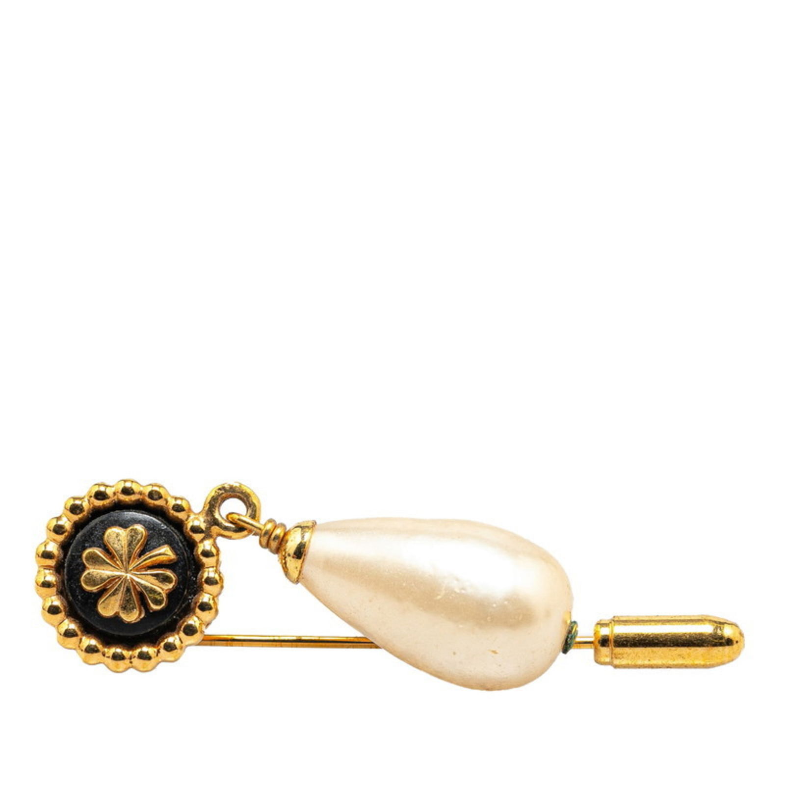 Brooch Chanel: Brooch Chanel This listing features Brooch Chanel. Item specifics are provided below. Item Specifics: Brand: Chanel Type: Brooch Gender: Women Color: Gold Size (Hxwxd): 1.39cm x 5.27cm / 0.54'' x 2.07