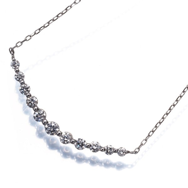 Platinum Diamond 0.50Ct 11P Necklace 850 (1 of 4)