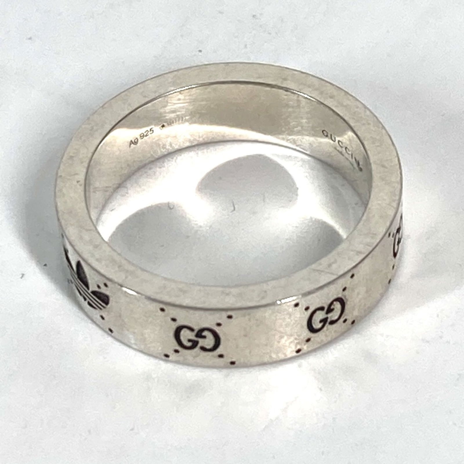 Silver Gucci Band Ring - 6