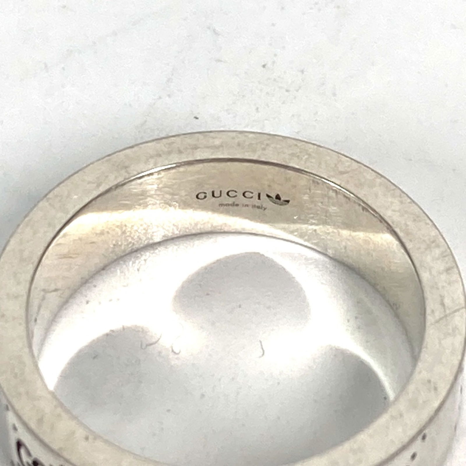 Silver Gucci Band Ring - 7