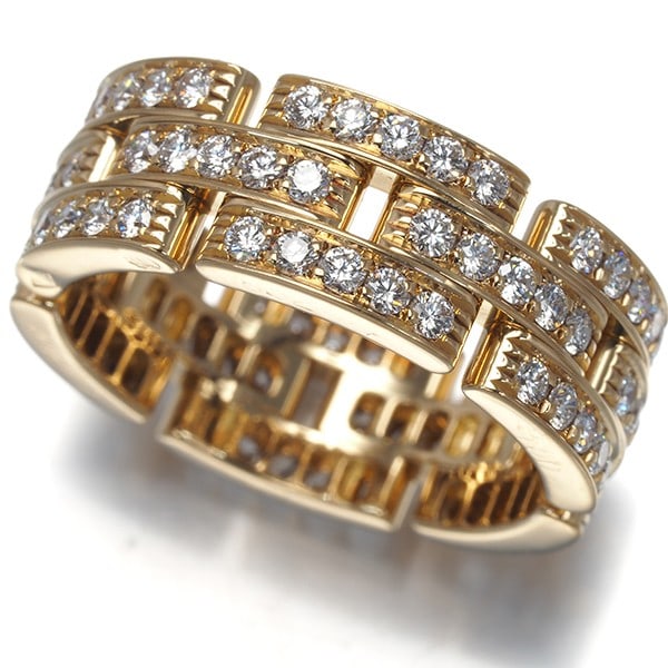 Yg Cartier Ring Diamond Maillon Panthere 3-Row Full Eternity Eu57 18K: Yg Cartier Ring Diamond Maillon Panthere 3-Row Full Eternity Eu57 18K This listing features Yg Cartier Ring Diamond Maillon Panthere 3-Row Full Eternity Eu57 18K. Item specifics are provided below. It