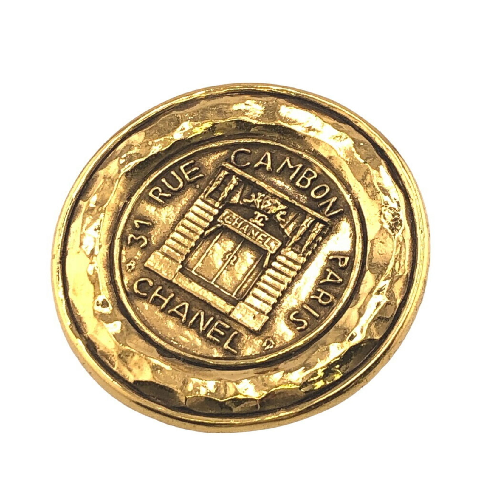 Brooch Chanel: Brooch Chanel This listing features Brooch Chanel. Item specifics are provided below. Item Specifics: Brand: Chanel Type: Brooch Gender: Women,Men Finish: Gold Plated Color: Gold Size (Hxwxd): 5.2cm