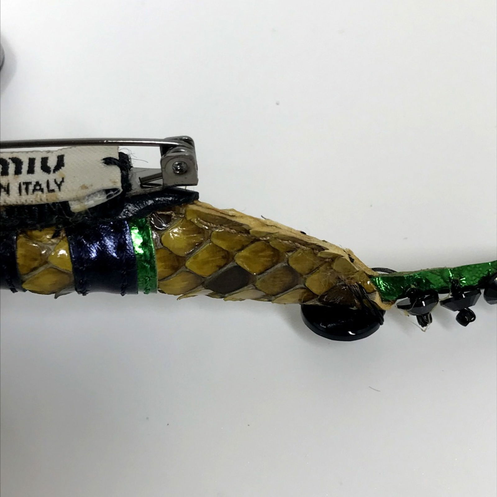 Leather Miu Brooch - 13