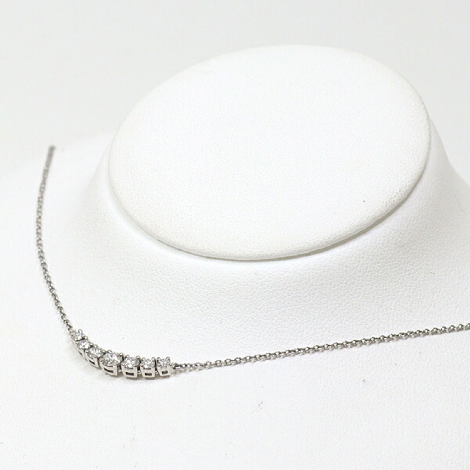 F-03718 Tiffany & Co. East West Necklace Diamond PT950 3.2g Pendant (1 of 3)