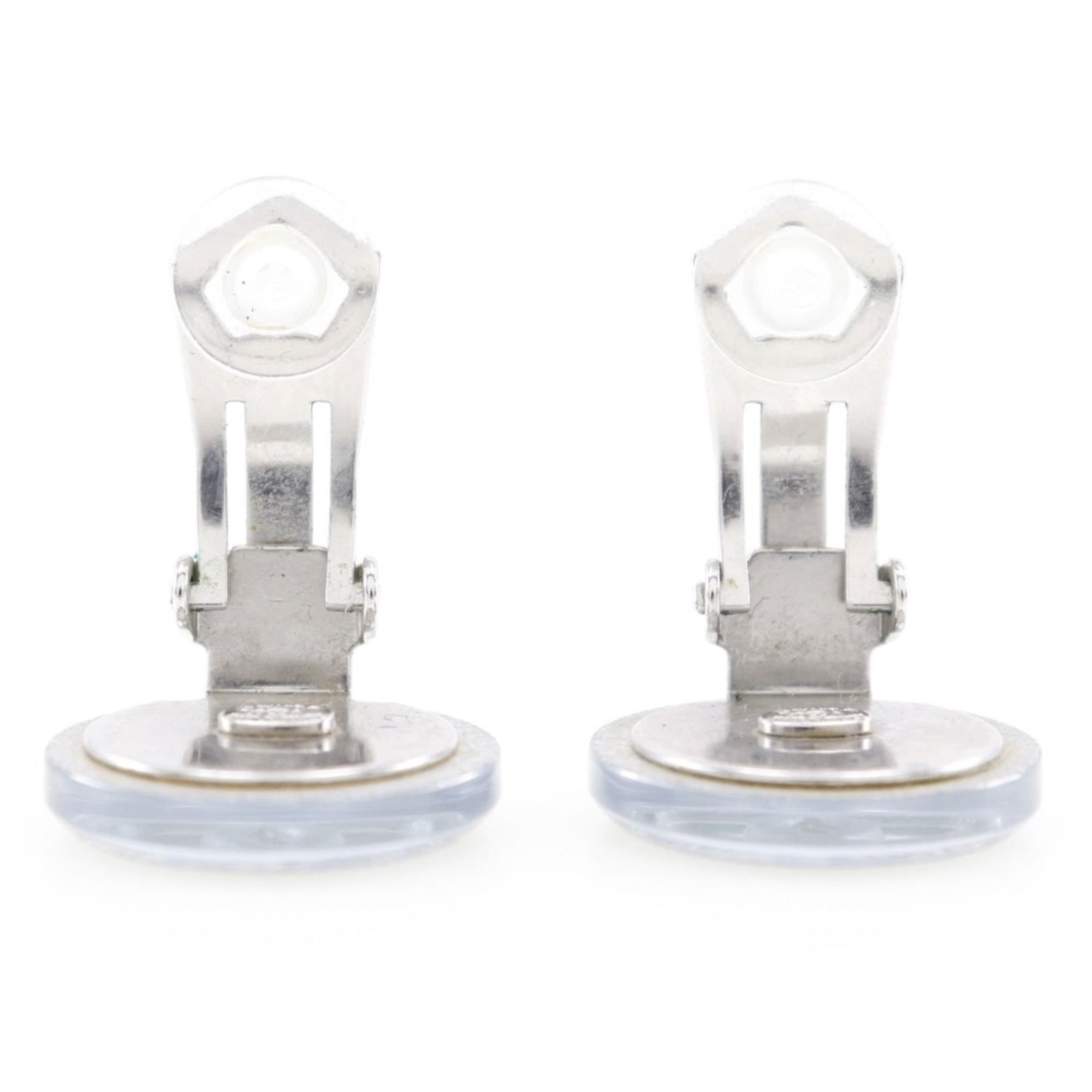 Plastic Chanel Clip Earrings - 4