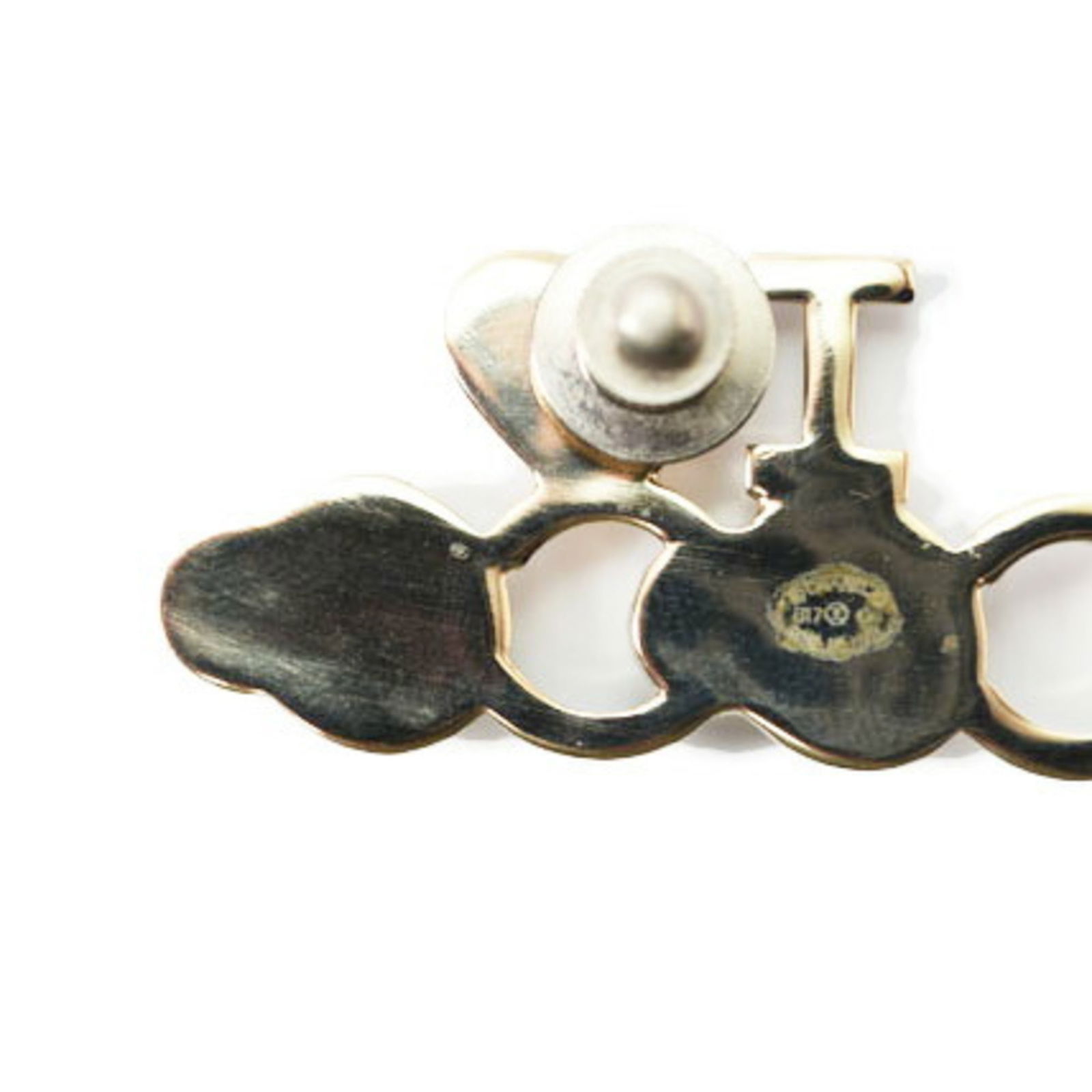 Brass Chanel Pin Brooch - 3