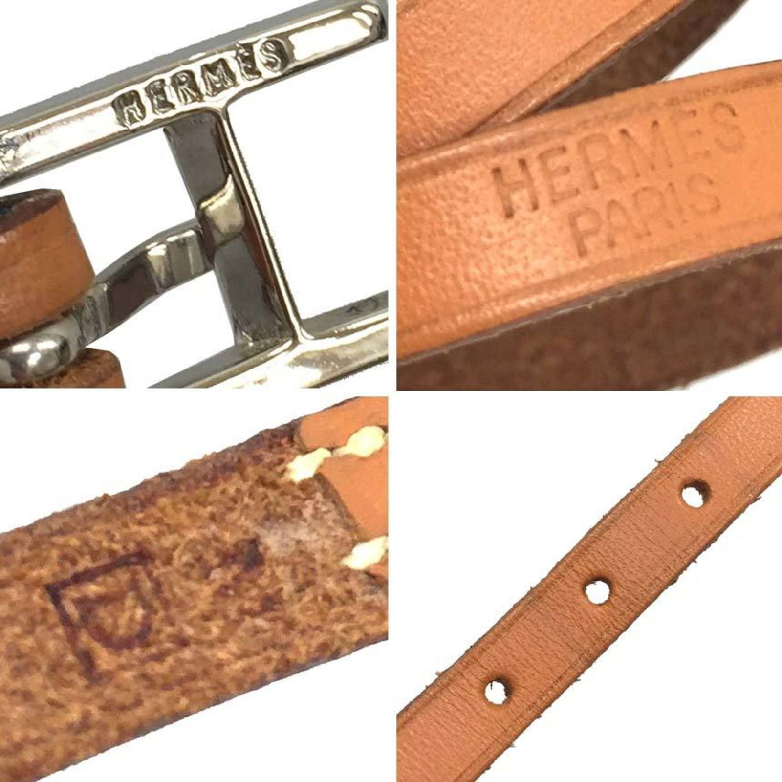 Leather Hermes Charm Bracelet - 3