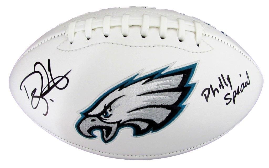 187626 Doug Pederson Signed/ Inscribed Eagles Logo Football Beckett (1 of 3)