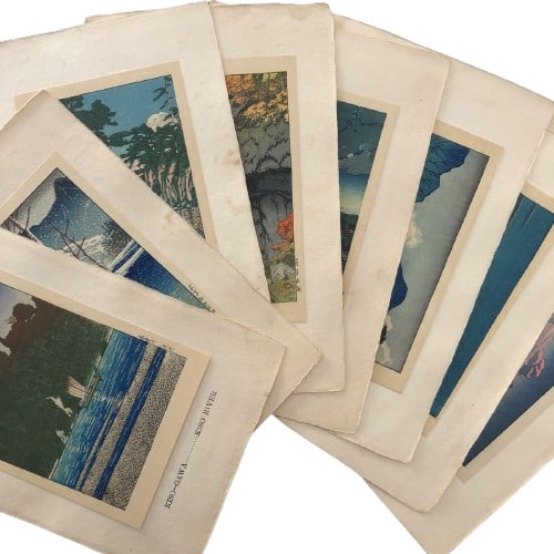 1932 Hasui Kawase The New Eight Best Scenery of Japan 8 woodblock prints (1 of 9)