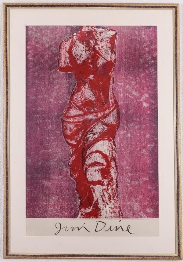 Poster Jim Dine 1985 Galerie Munsterhof Zurich Venus: Poster Jim Dine 1985 Galerie Munsterhof Zurich Venus A stunning portrait of Venus by renowned artist Jim Dine, created in 1985, is presented on this large poster. Originally produced as part of the