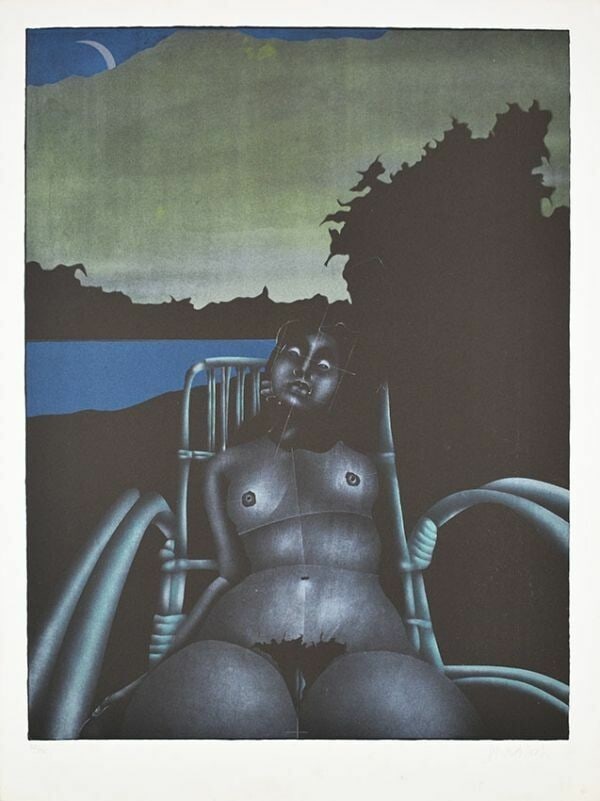 Twilight 2 ED125 Original Lithograph Signed Surrealism Art - Paul Wunderlich: Twilight 2 ED125 Original Lithograph Signed Surrealism Art - Paul Wunderlich Experience the dreamlike world of Surrealist artist Paul Wunderlich in his striking original lithograph, Twilight. Signed b