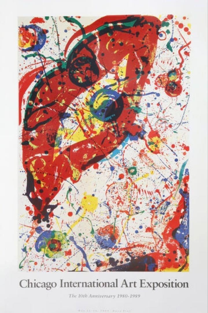 Poster Sam Francis Chicago International Art Expo 1989 Vintage (1 of 4)