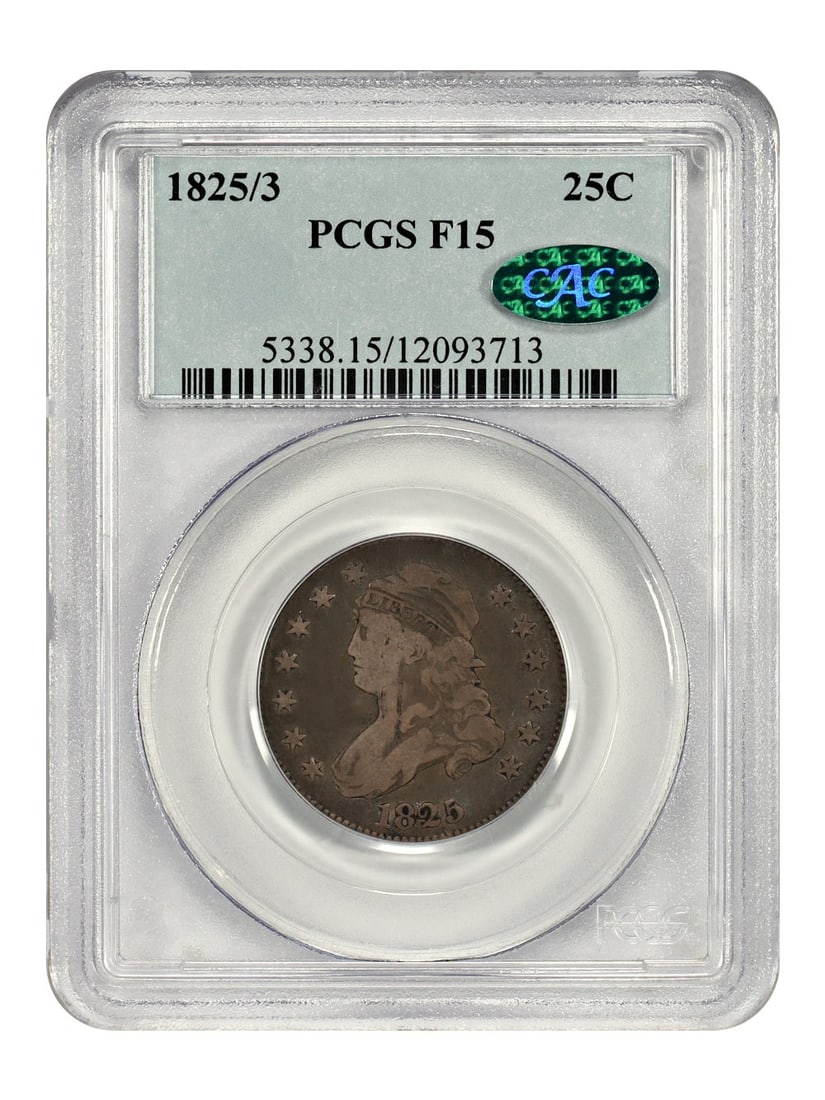 1825 Capped Bust Quarter PCGS CAC Fine 15 (1 of 4)