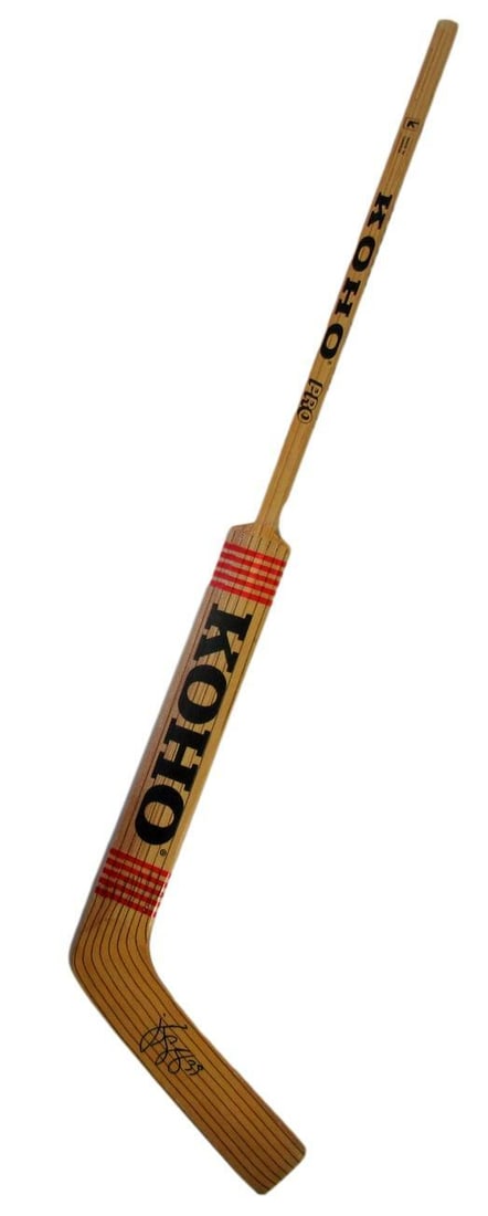 Jean-Sebastien Giguere Signed Avalanche KOHO Hockey Stick (JSA #157350): Jean-Sebastien Giguere Signed Avalanche KOHO Hockey Stick (JSA #157350) Own a piece of NHL history with the Jean-Sebastien Giguere signed Avalanche KOHO hockey stick, authenticated by JSA (Juniors