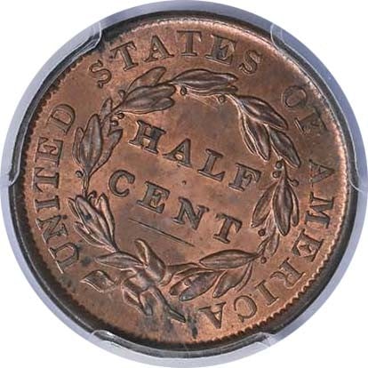 MS63RD Half Cent (1835) PCGS - 3