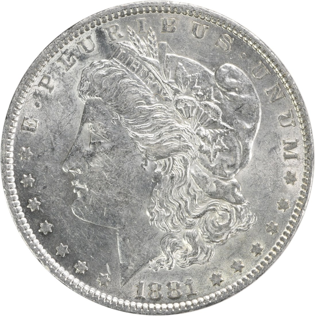Uncertified 1881 Morgan Silver Dollar AU (1 of 2)
