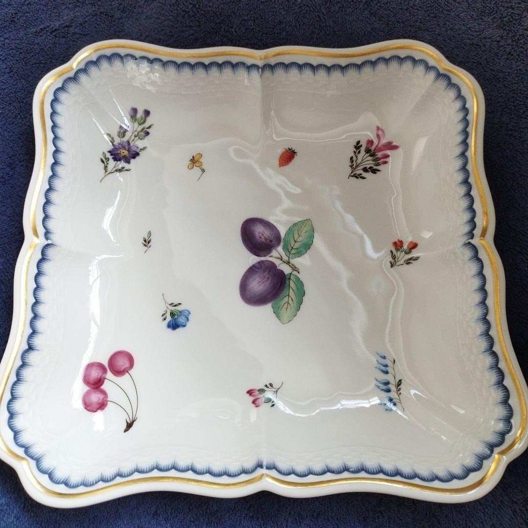 Italy Richard Ginori Italian Fruit Square Plate Large Serving Platter 10in (1 of 7)