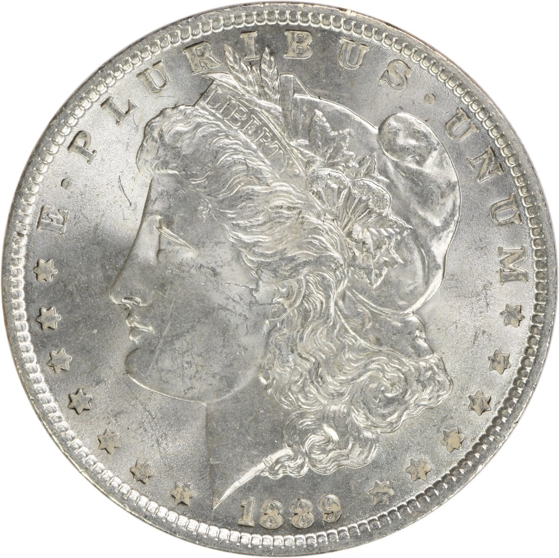 Uncertified 1889 Morgan Silver Dollar BU: Uncertified 1889 Morgan Silver Dollar BU Experience the charm of the 1889 Morgan Silver Dollar, a classic American coin that's still coveted by collectors today. This beautifully preserved Uncirculate