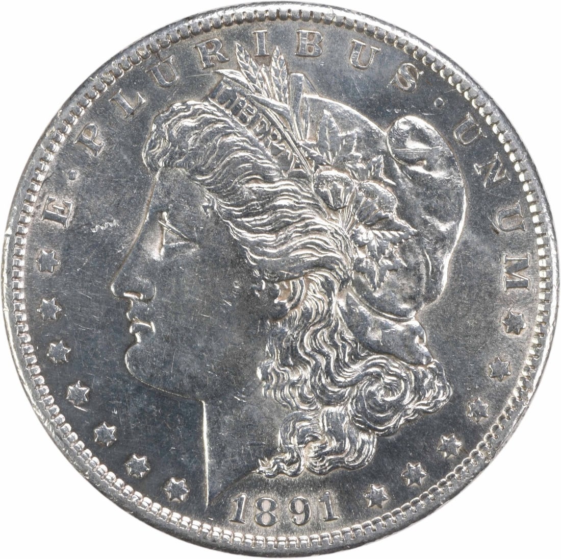 Uncertified 1891-S Morgan Silver Dollar AU Slider: Uncertified 1891-S Morgan Silver Dollar AU Slider A rare and beautiful piece of American history, the 1891-S Morgan Silver Dollar is a stunning example of the iconic design that has captivated